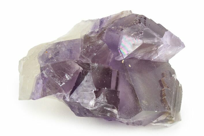 Purple Cubic Fluorite With Fluorescent Phantoms - Cave-In-Rock #244253